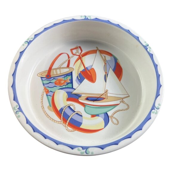 Tiffany & Co. Seashore Porcelain Bowl W/ Nautical Design 6" Diameter Coastal - Picture 1 of 7